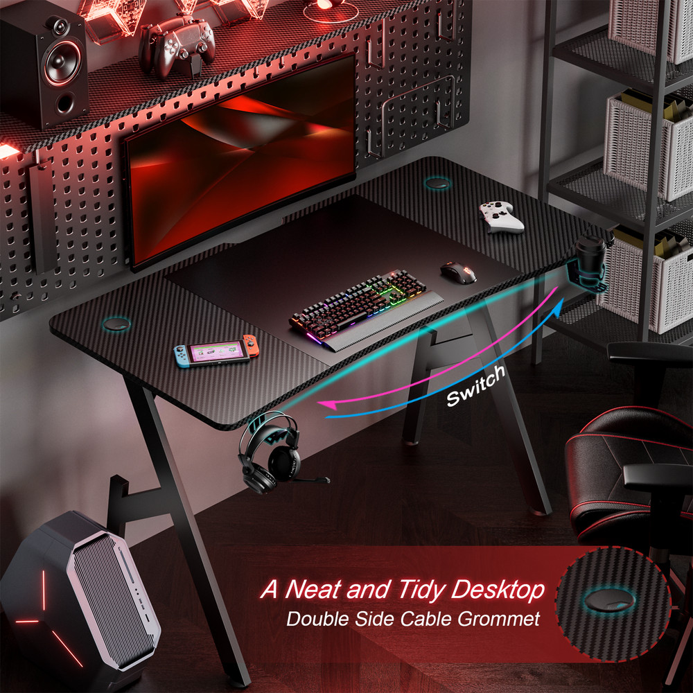 47 Inch Gaming Desk Gamer Table Computer Desk PC Workstation