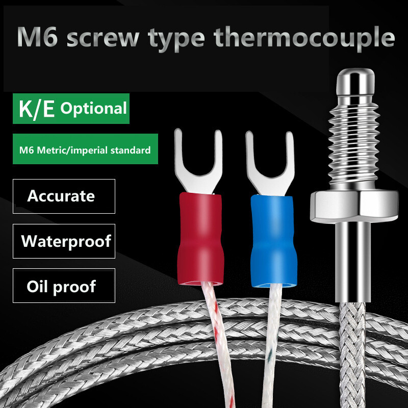 K E Type 0.5M-5M Thermocouple High Temperature Controller Sensor Probe 0-500℃