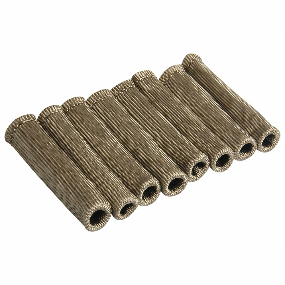 2500° Spark Plug Wire Boots Heat Shield Protector Sleeve SBC BBC 350 Titanium