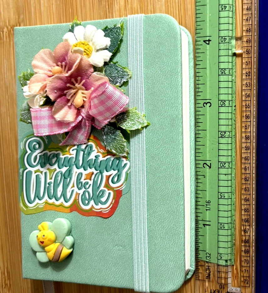 HANDCRAFTED BEADED PEN & NOTE PAD SET -everything Will Be Ok
