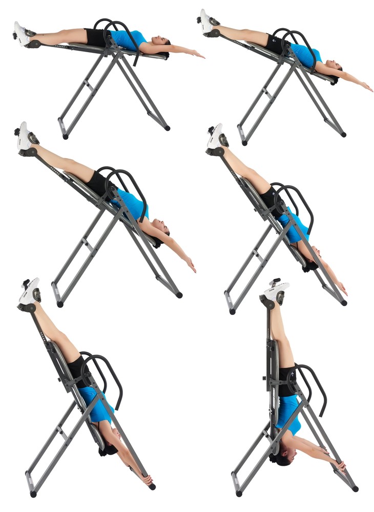 Heavy Duty Inversion Table True Balance Gravity System Therapy Pain Back Relief