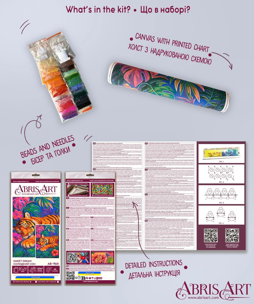 Bead Embroidery Kit -Sweet dream AB-964