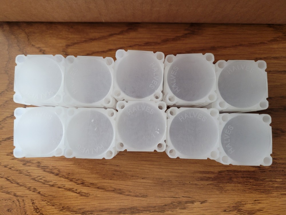 10 PACK Lighthouse Half Dollar Round Coin Tubes