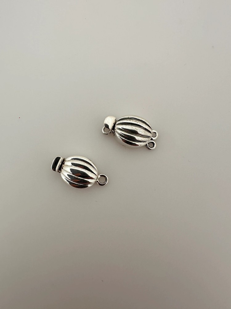 925 Sterling Silver Ladybug Box Clasp One & Two Loop (19 × 10 mm) - 1 Set
