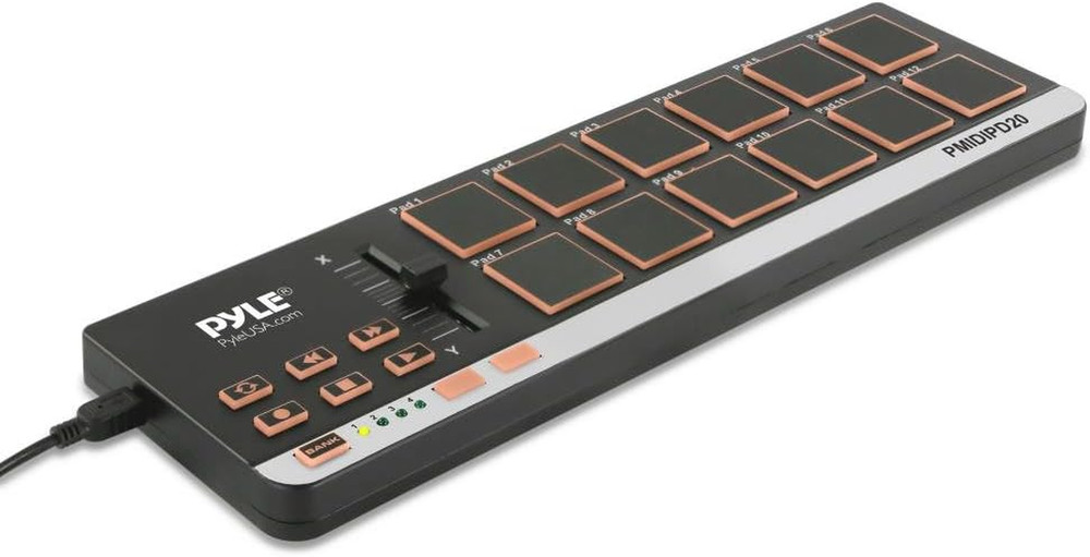USB MIDI Controller Drum Pad - Upgraded Mini Portable Beat Maker Workstation Equ