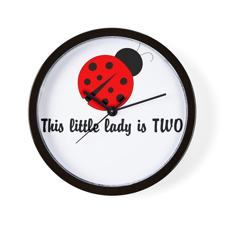 CafePress Second Birthday Ladybug 10" Wall Clock (687816762)