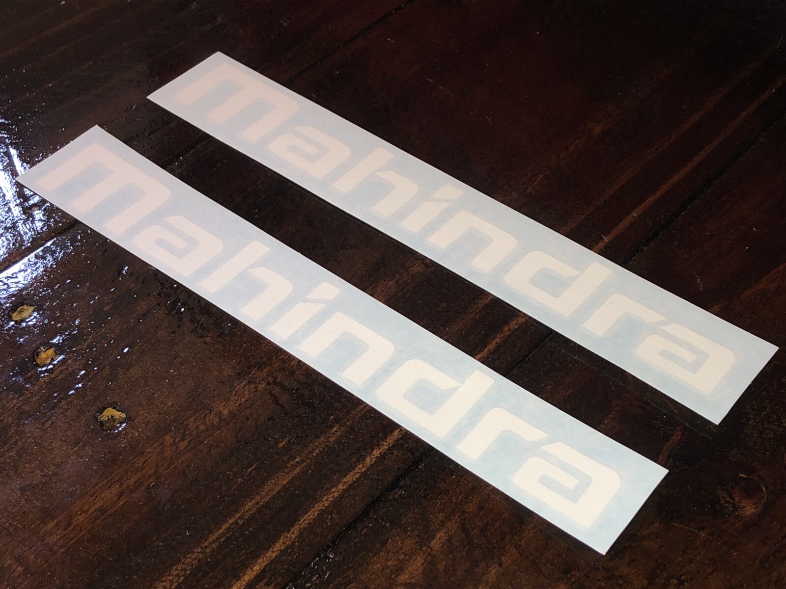 Mahindra 4x4 Tractor 8inch White Sticker Vinyl Decal 2 Pack Loader Backhoe