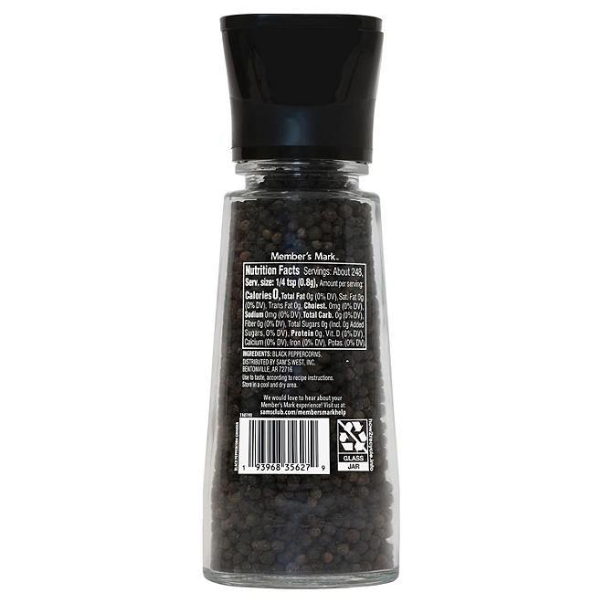 Member's Mark Black Pepper Grinder, 7 oz.