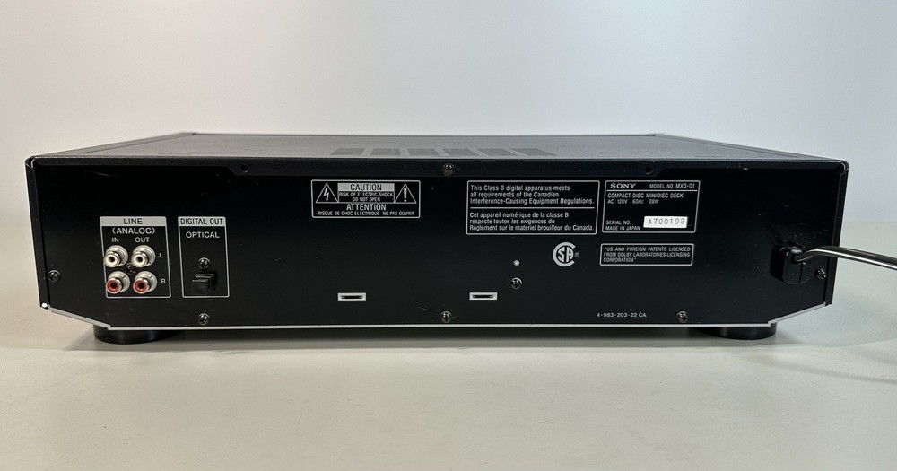 Sony MXD-D1 CD MD MiniDisc Deck Recorder Player With Remote - Please Read