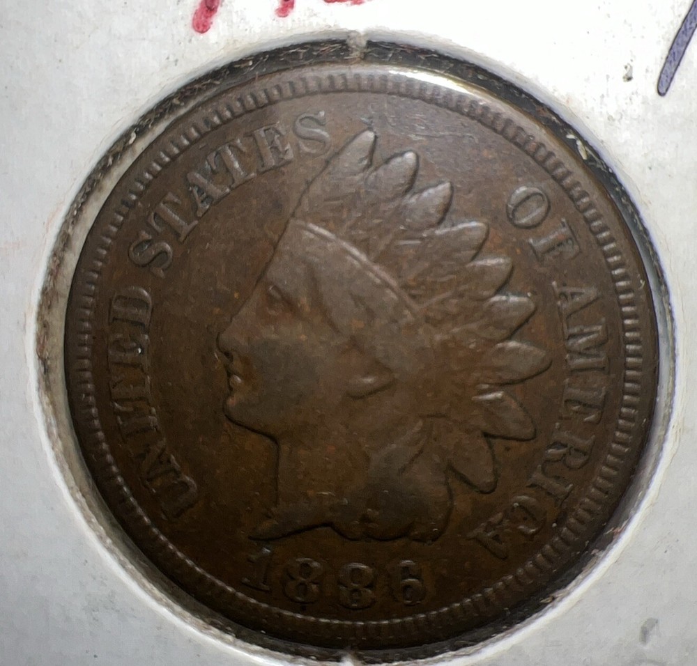 1886 TYPE 2 INDIAN HEAD PENNY SCARCE