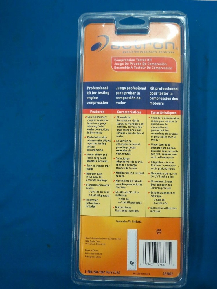 ACTRON COMPRESSION TESTER KIT MODEL : CP7827