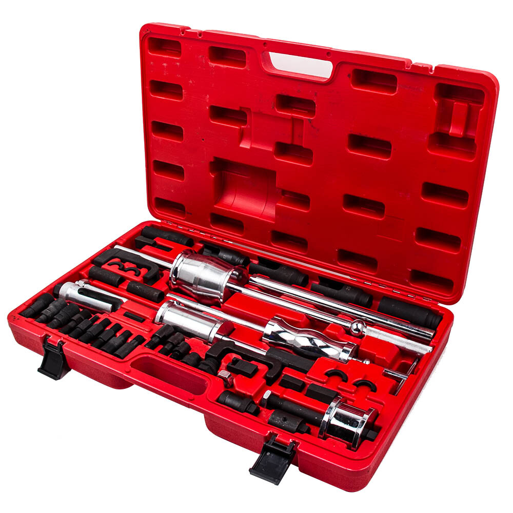 Auto Truck Diesel Injector Extractor Slide Hammer Puller Adapter Tool Kit 40PC