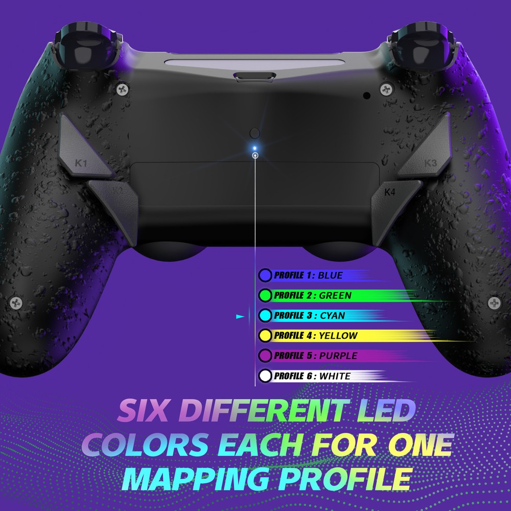 Dawn Type-C Version Remap Kit for PS4 Slim Pro Controller-4 Back Buttons & Shell
