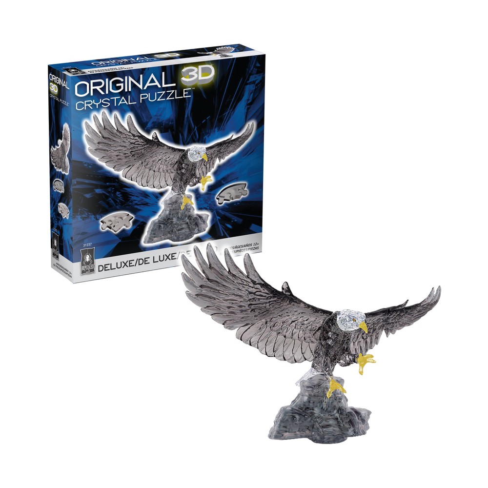 New - BePuzzled 3D Crystal Puzzle - Eagle: 62 Pcs - Ages 12+ | 1 player