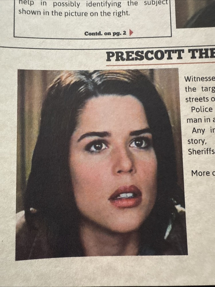 Scream Ghost face Horror Newsprint.