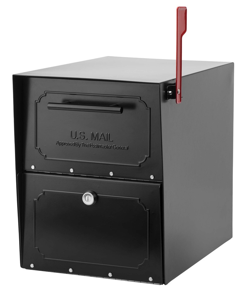 L Mailboxes Oasis Tribolt Galvanized Steel Locking Post Mount Mailbox Compatibil