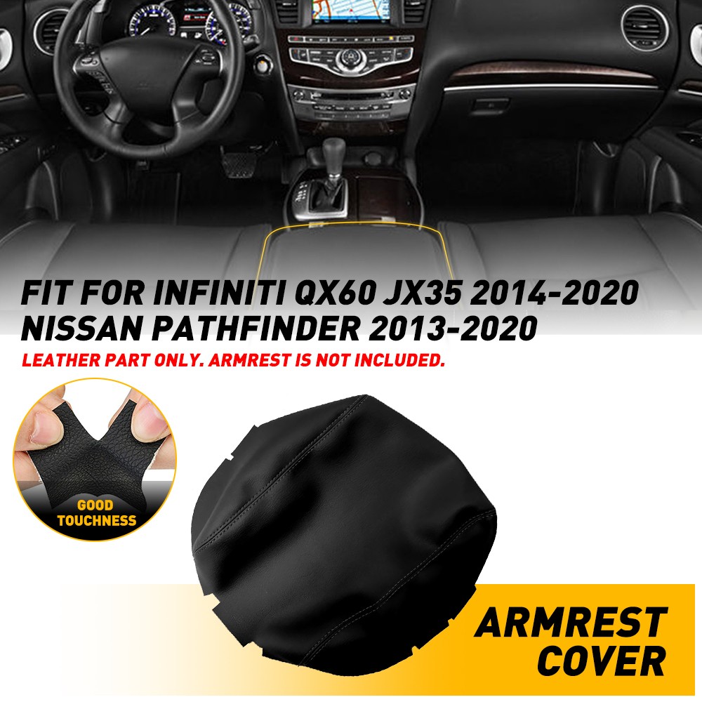 Fits Pathfinder 2013-2020 Center Console Lid Armrest Cover Replacement Black EKK