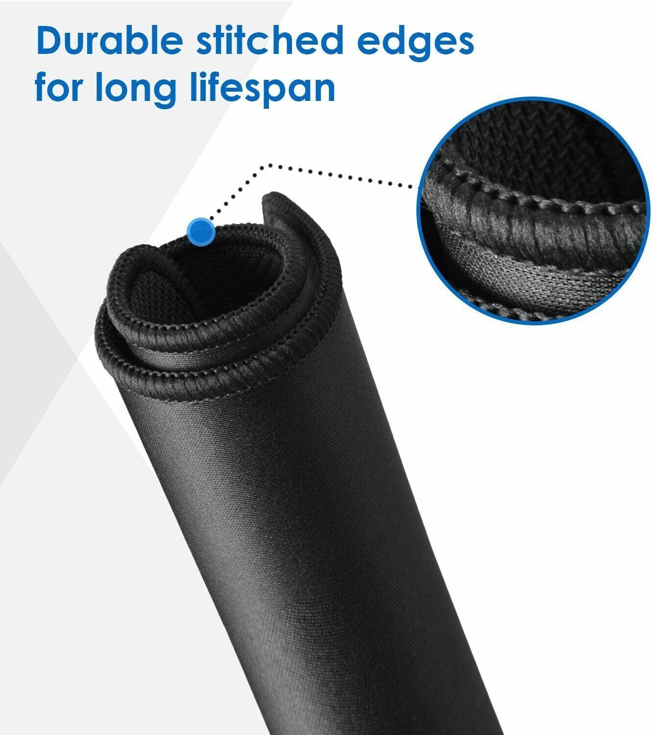 Non-Slip Mouse Pad Stitched Edge PC Laptop Computer Gaming Rubber Base