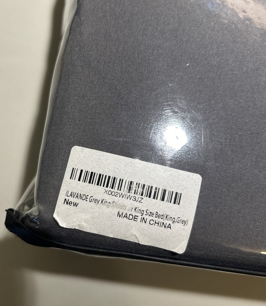 ilavande Bed Sheets (King) Grey New In Package