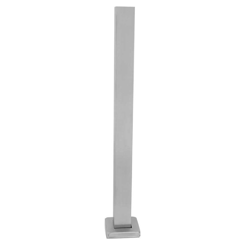 Glass Railing Post,End Post Floor Mount Patio Balcony Railing Clamp Silver 65cm