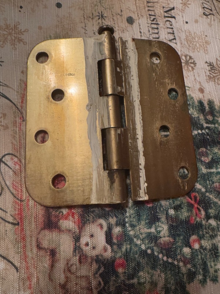 BMI Vintage Solid Brass Hinge 8 Holes Used