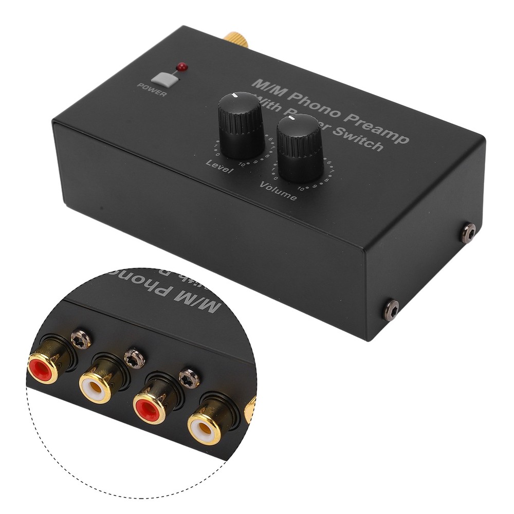 Compact Metal Phono Preamp Turntable Volume Control Device For Audiophiles