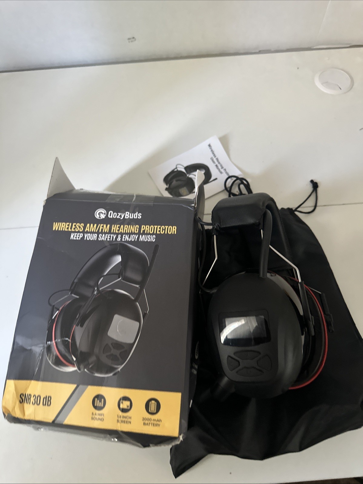 QozyBuds Digital Radio Hearing Protector Safety Earphones, MP3/AM/FM