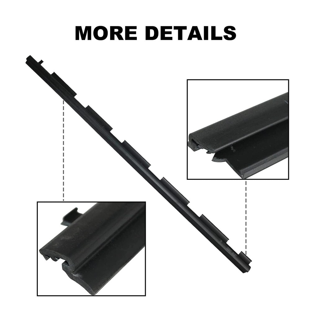 Weatherstrip Front Driver & Passenger Outer Window Sweep Seal Compatible with 19