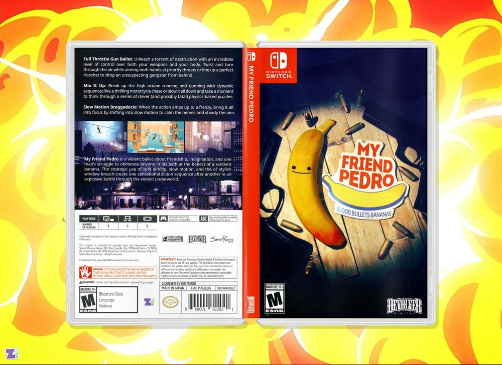 My Friend Pedro: Replacement Insert & Case for Nintendo Switch