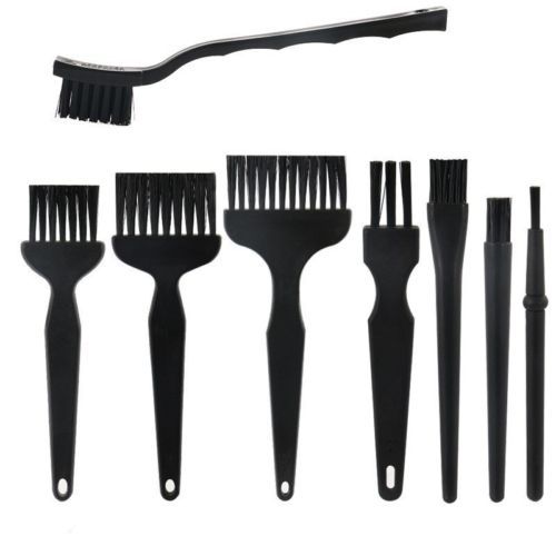8PC Black Plastic Anti Static Clean Dust Brush For Computer Circuit Board BGA  U