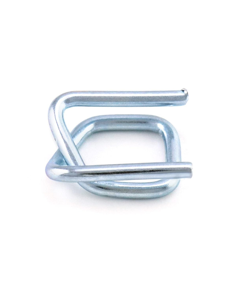 Metal Wire Buckle, 1/2" Width, 50 Pack, Silver, for Polypropylene Strapping Cord