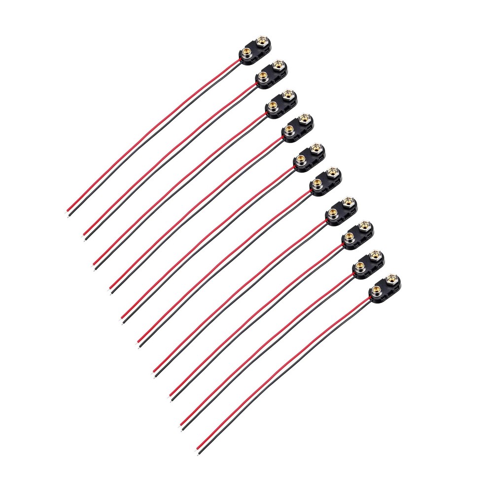 10PCS For School Projects 9V Battery I-Type Clip Connector Hard Shell Supply