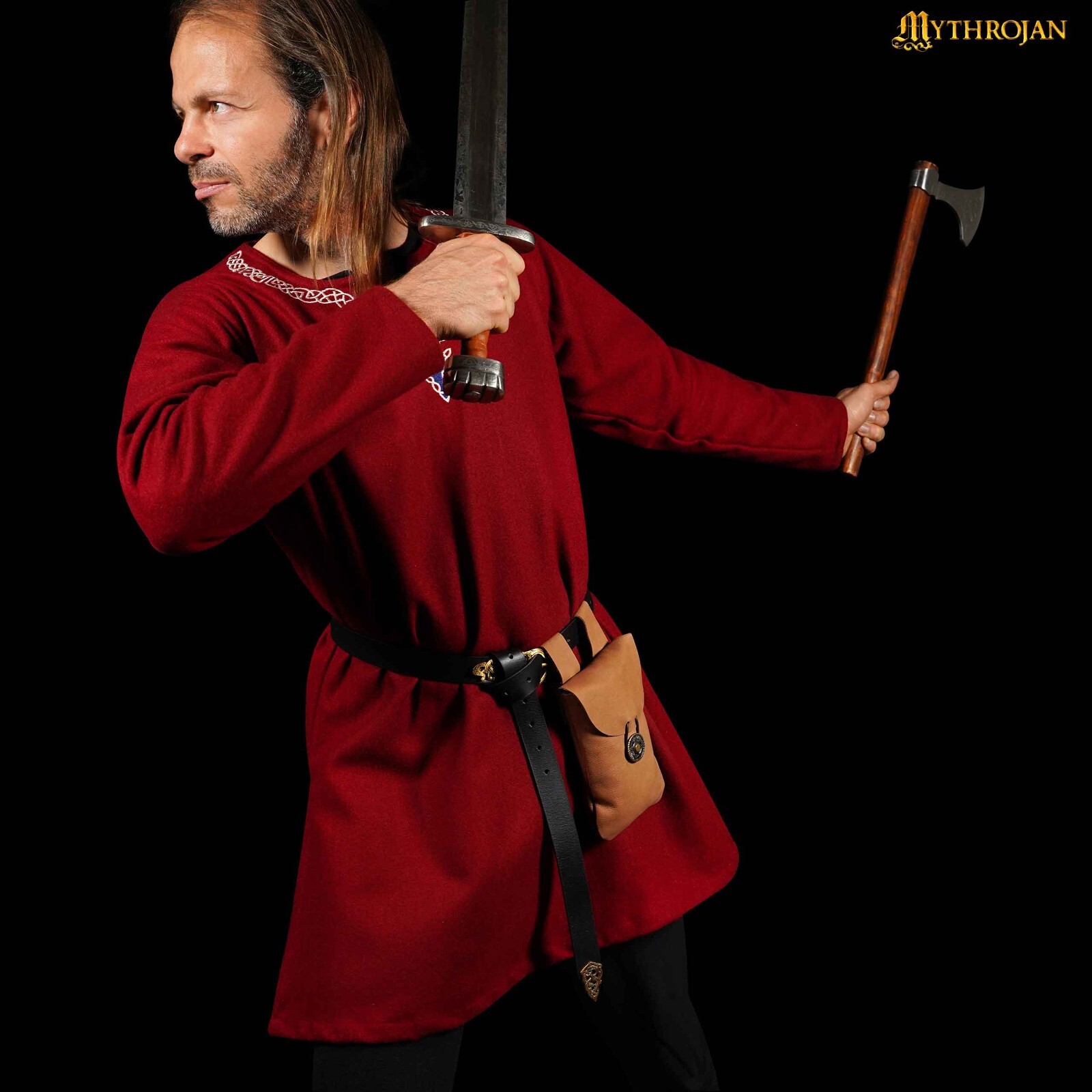 Medieval Belt Bag Handmade Leather Pouch For Renaissance Reenactments Accessory