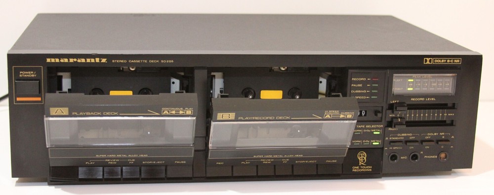MARANTZ SD -255 Stereo Double Cassette Deck, Hi Speed Syncro Dubbing- TESTED