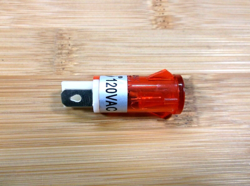 BBT Waterproof 120 volt Snap-In Red LED Pilot Light