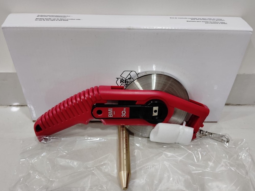 BMI 30M Stainless Steel Basic The Compact Frame Measuring Tape New