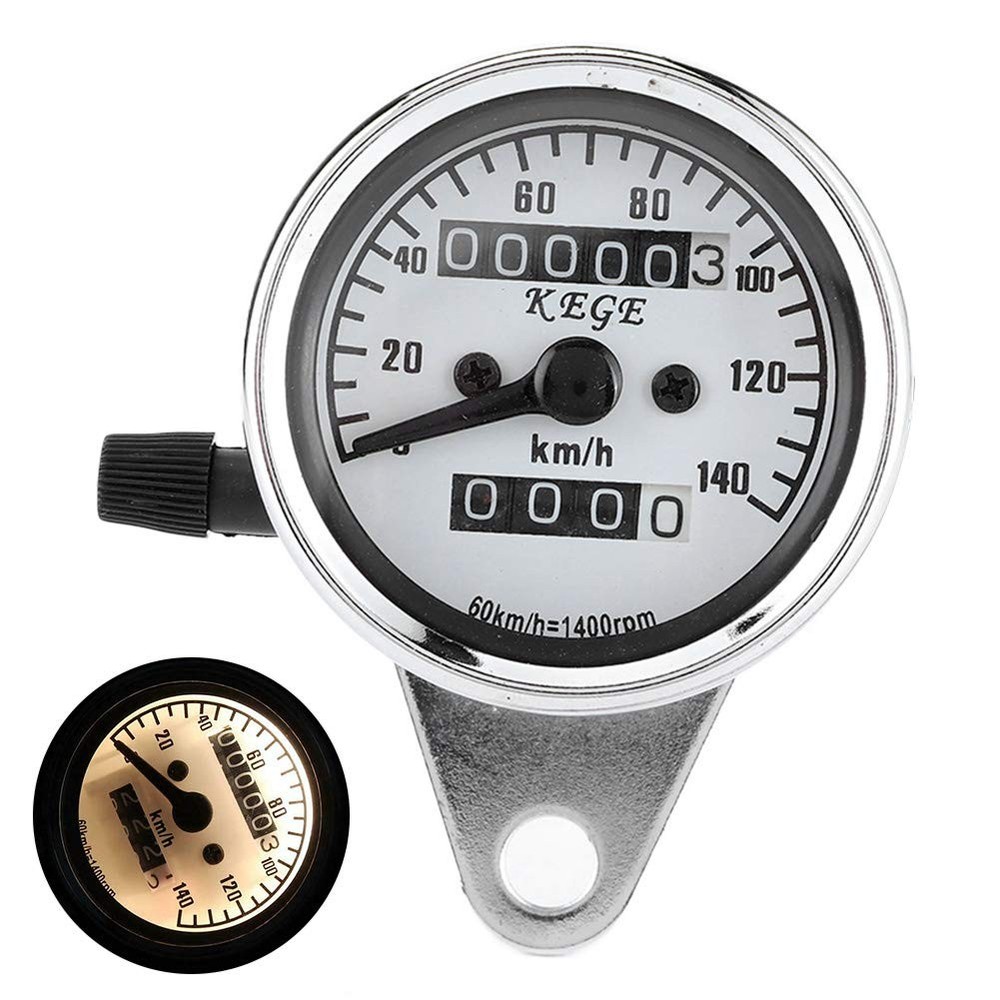 Universal Motorcycle Speedometer Speedometer with Night Lighting 12V Kil...