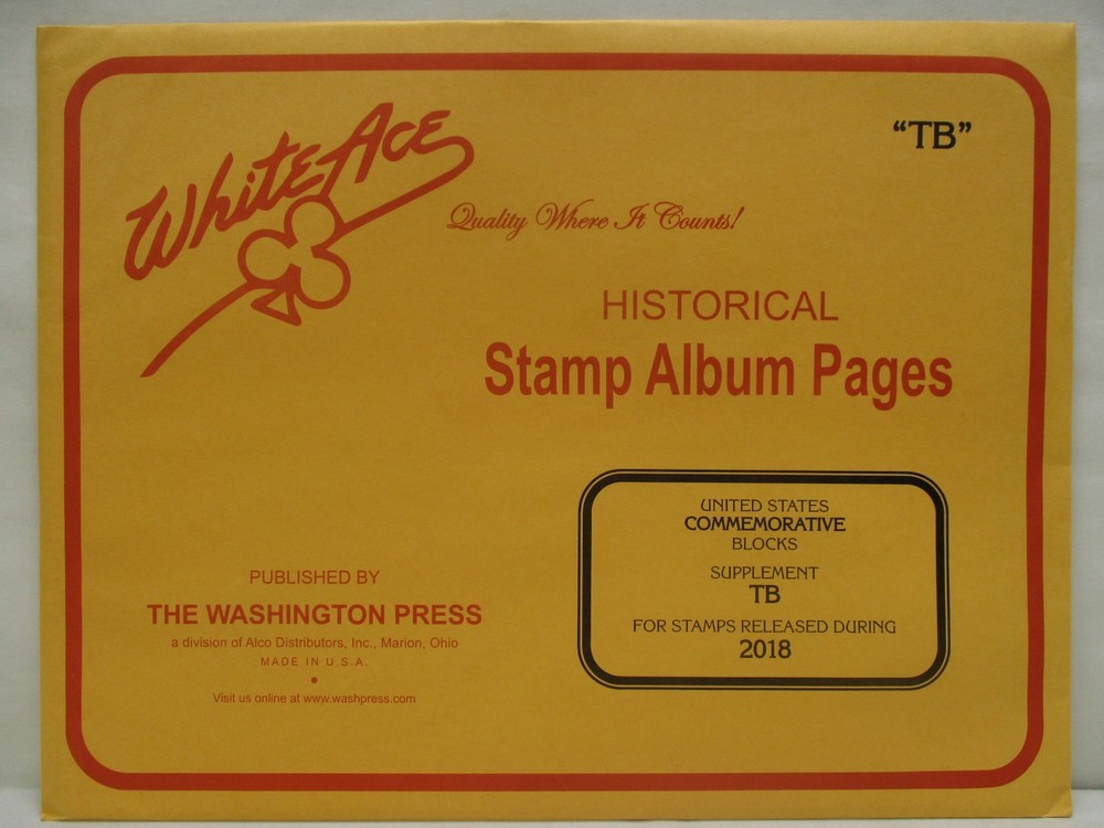 White Ace Stamp Supplement 2018 Commemorative Singles "TB"