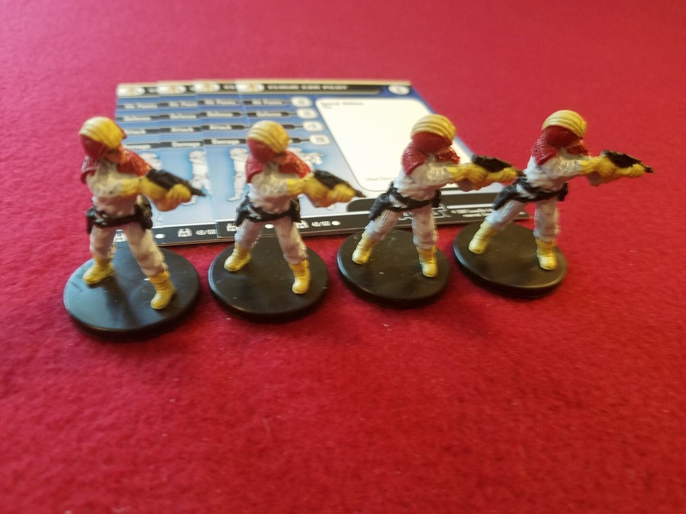 Star Wars Miniatures Force Unleashed 49 CLEARANCE x4 Cloud Car Pilot