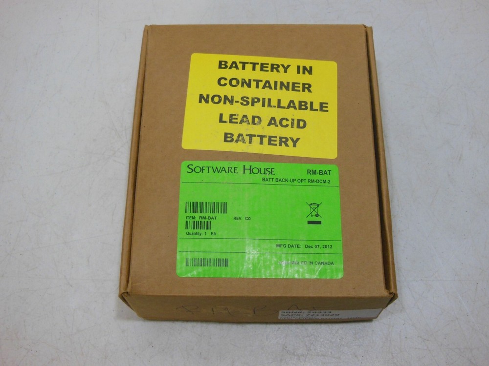 Software House RM-BAT Battery Back-Up - New
