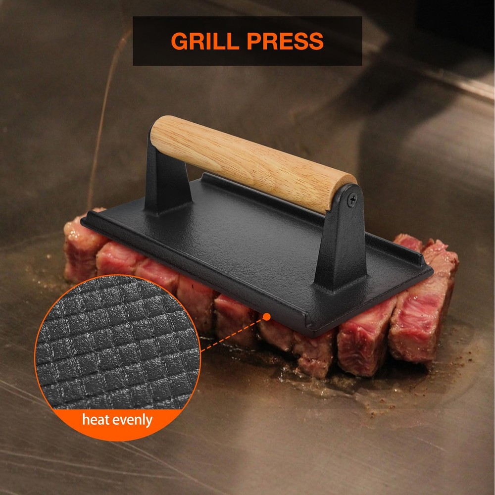 onlyfire Professional Barbecue Tool Kit Grill Griddle Tools Flat Top Griddle ...