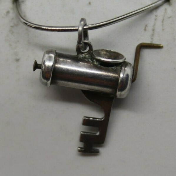 Sterling Silver Movable Meat Grinder Charm