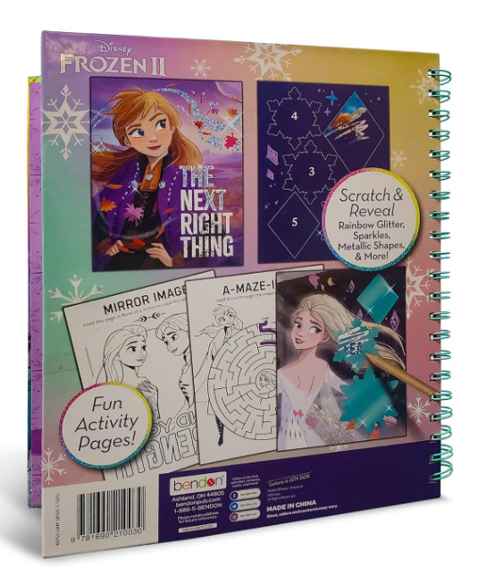 Frozen 2 Activity Sticker Book Glitter Effect Scratch Spiral Bound E15E