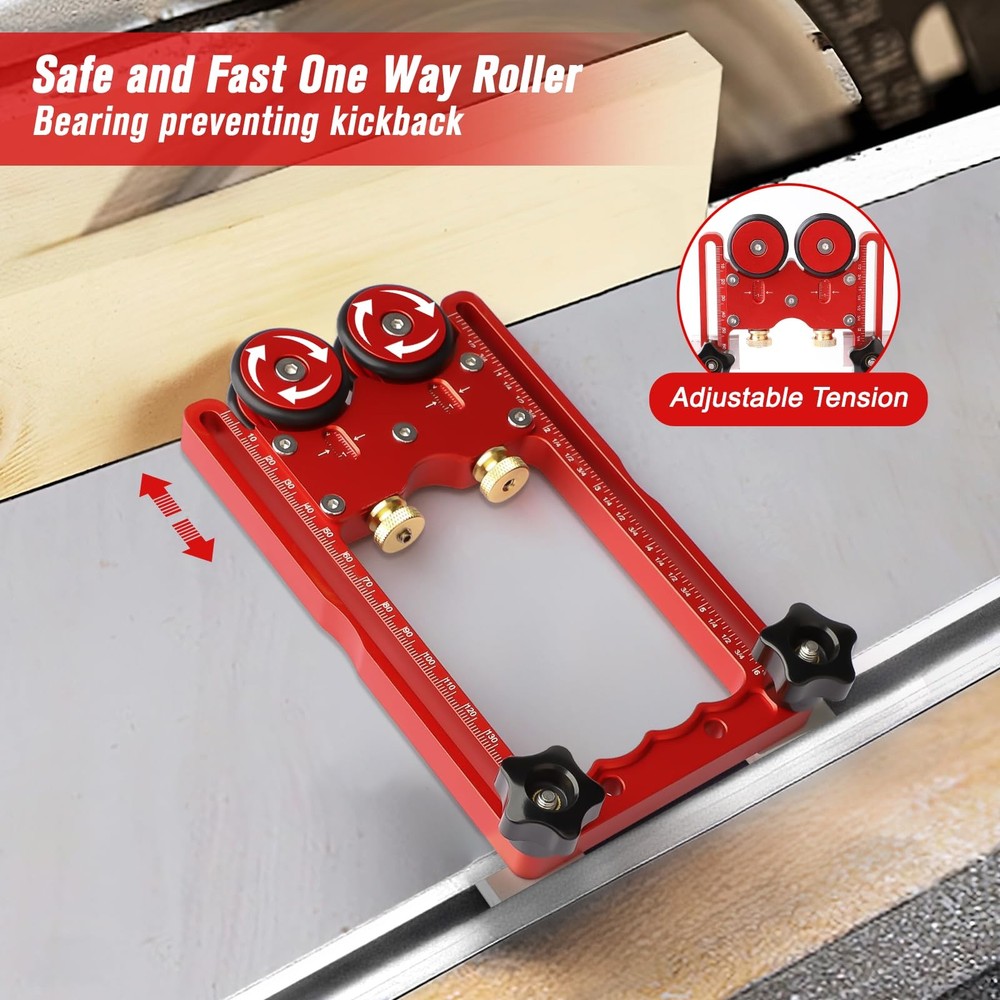Thin Rip Jig & Feather Boards Combo for Table Saws - Router Table Accessories...