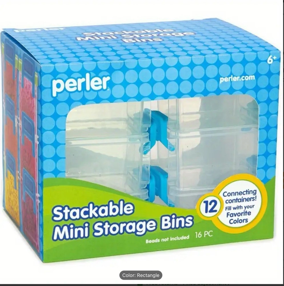 Perler Bead Jewelry Organizer 12pc Stackable Storage Containers