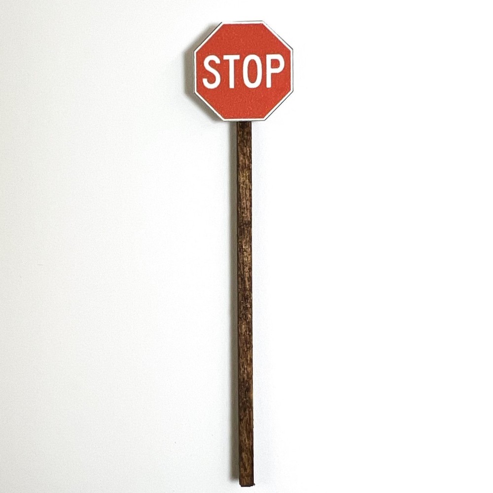 O Scale - Modern Stop Sign - 2 Pack
