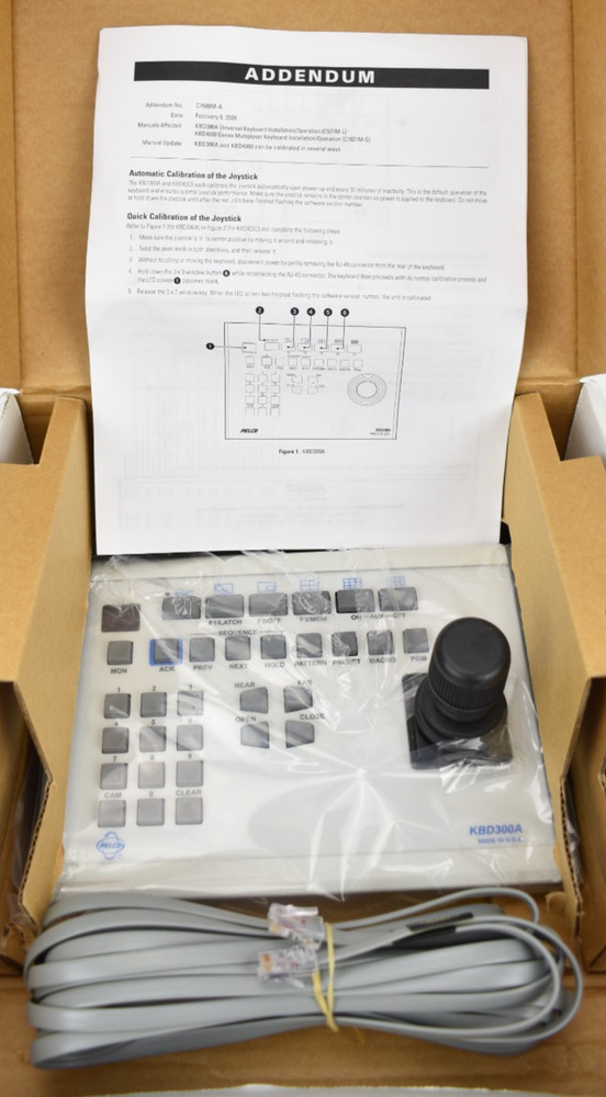 Pelco KBD300A Rev. A0 Keyboard Vari-Speed PTZ Joystick Controller - 12V