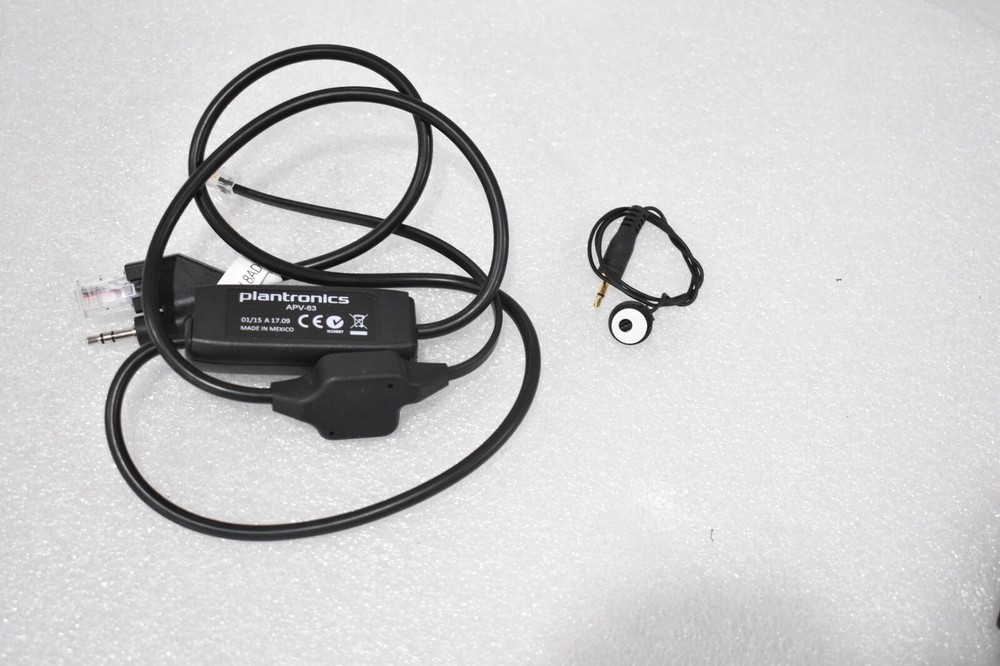 PLANTRONICS APV-63 ELECTRONIC HOOK SWITCH CABLE FOR REMOTE DESK PHONE CALL CTRL