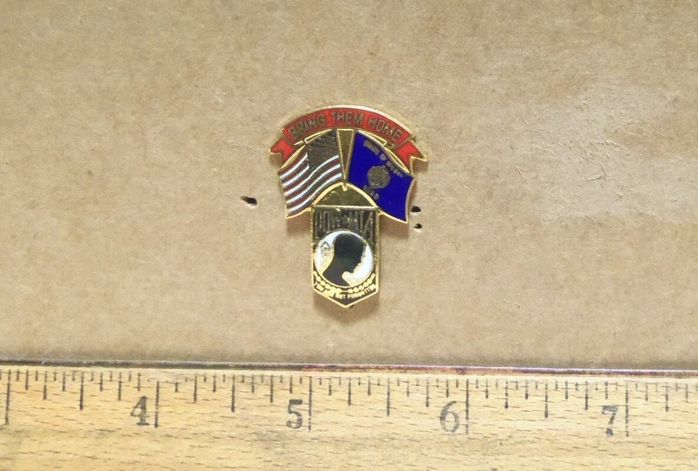 US Flag with Oregon Flag POW*MIA Pin
