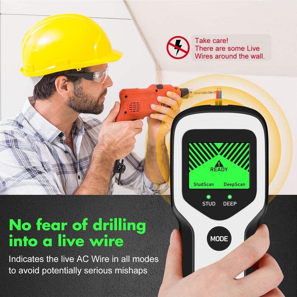 Stud Finder Wall Scanner - 5 in 1 Stud Detector with Intelligent Microprocess...